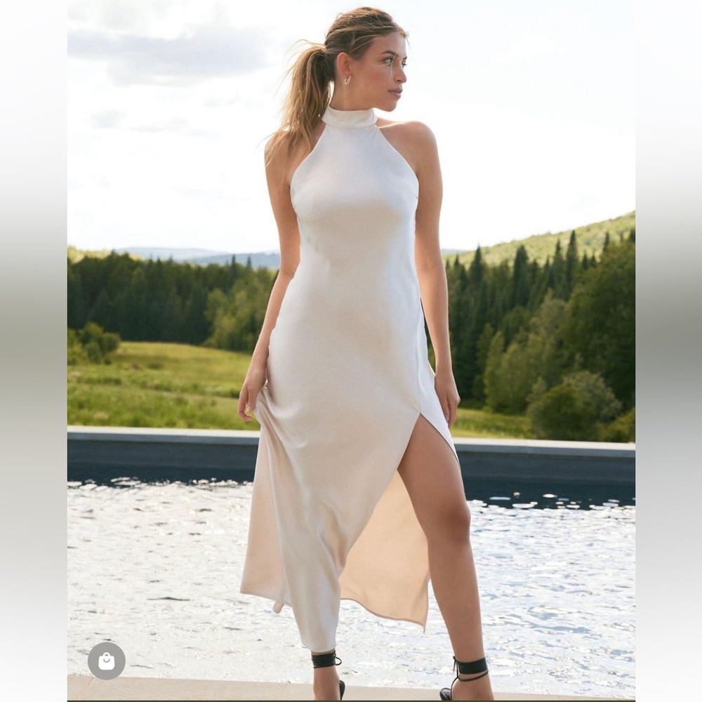 Dynamite Maxi Open Back Satin